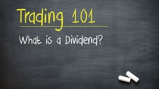 Trading 101 What is a Dividend [upl. by Laitselec327]