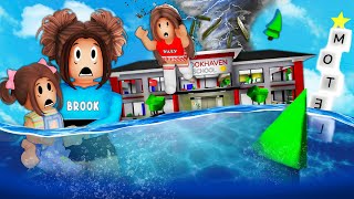 I Survived The HURRICANE In Roblox Brookhaven [upl. by Nitnert]