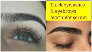 How to get thick dark eyelashes amp eyebrows naturally Natural big eyelashes home remedy [upl. by Gabel672]