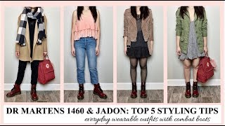 DR MARTENS 1460 COMBAT BOOTS 5 STYLING TIPS FOR ANY LOOK [upl. by Olifoet]