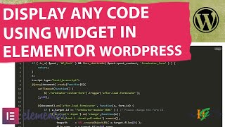 How to Display Any Code in Elementor WordPress  PHP  JavaScript  HTML  Code Highlight [upl. by Wolenik]