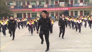 How I came up with idea of shuffle dance routine Chinese school principal who broke internet [upl. by Okimuy]