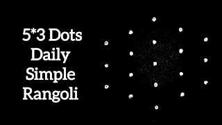 53 Dots Daily simple muggulu🌸 Easy and simple rangoli design🌸 Friday rangoli design [upl. by Leinehtan]