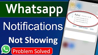 Whatsapp notification not showing on home screen  Whatsapp notifications show nhi ho raha hai [upl. by Rawdon]