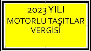 2023 Motorlu Taşıtlar Vergisi Motorlu Taşıtlar Vergisi ne kadar oldu  MTV 2023  mtv vergisi [upl. by Huntley746]