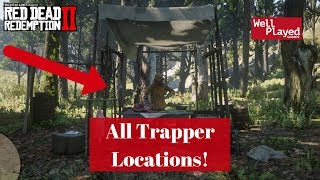 ALL TRAPPER LOCATIONS RED DEAD REDEMPTION 2 [upl. by Pyotr]