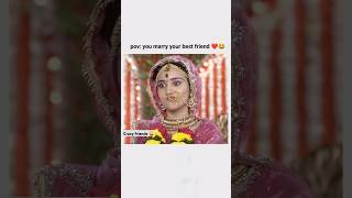 You marry your best friend 😂❤love samainaforever funny wedding samaina bestfriend funnyshorts [upl. by Erlina810]