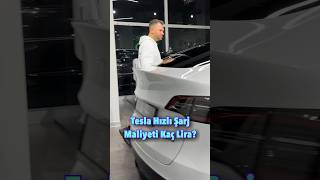 Tesla Model Y Dışarıda Şarj Hızlı Şarj Maliyeti tesla meyzileyoutubeshorts [upl. by Tezzil]