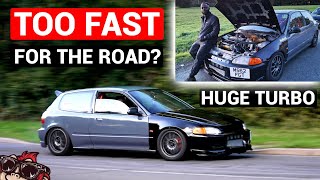 🐒 THIS 190MPH EG CIVIC IS DANGEROUSLY FAST K24 TURBO SWAP [upl. by Toolis]