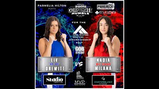 Fight 1  Nadia Milana vs Liv Drewitt  PCR 12 [upl. by Titania]