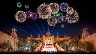 The Magic Fountain of Montjuic Music and Light Show in Barcelona Catalonia Spain [upl. by Adolf]