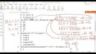 Latihan Soal UTBK SNBT 2025 Pengetahuan Kuantitatif Eksponen Akar Part 2 [upl. by Annibo]