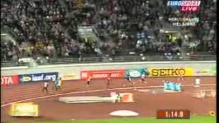 Athletics 2005 Helsinki WC  4X400m relay men  gpld usa 25691 [upl. by Julee]