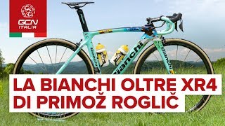 La Bianchi Oltre XR4 di Primož Roglič  Biciclette dei professionisti [upl. by Pyszka]