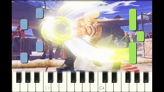 piano tutorial quotGUILES THEMEquot Street Fighter II 1991 with free sheet music [upl. by Enoid]