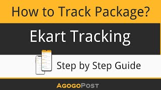 Ekart Tracking  Learn How To Track Ekart Packages [upl. by Parrie]