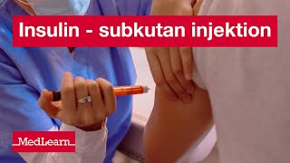 Insulin  subkutan injektion  Onlineutbildning [upl. by Weaver81]