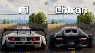 NFS Unbound McLaren F1 vs Bugatti Chiron Sport  WHICH IS FASTEST Drag Race [upl. by Jaycee]