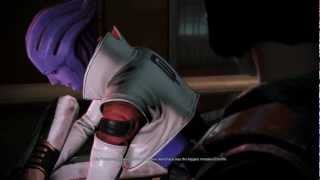 Mass Effect 3 Omega DLC Aria kisses FemShep Renegade ending [upl. by Yanaton]