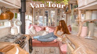 Cottage Core Van Tour 🌸 Solo female✌️ England🍃 [upl. by Wyne]