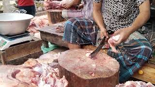 Amazing beef market halal meat cutting skills [upl. by Samoht]