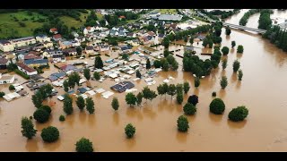 Campingpark Freibad Echternacherbrück in Deutschland  Ein Jahr nach der Überschwemmung sauertal [upl. by Eimrots]