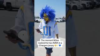 The moment N3on realized he has AURA in a Chargers jersey 😤⚡️💙  n3on n3onclips chargers nfl [upl. by Pelage]