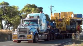 McAleese with Komatsu 930E Tippers on Tri Drive Macks [upl. by Natek]