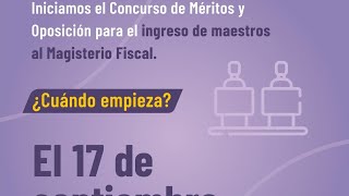 Concurso de Méritos y Oposición EGB 2do a 7mo y Educación Inicial [upl. by Janus]