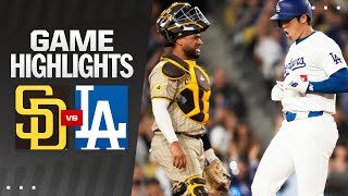 Padres vs Dodgers Game Highlights 92524  MLB Highlights [upl. by Ikeda]