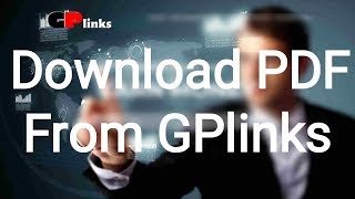 Tutorial  How to use GPlinks  Get File from shorten link [upl. by Pauwles621]