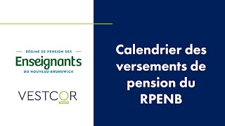 Calendrier des versements de pension du RPENB [upl. by Nylatsirk]