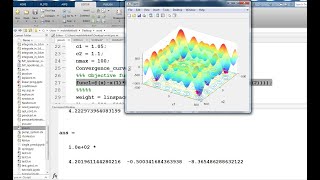 Particle swarm optimization  PSO using MATLAB [upl. by Ma]