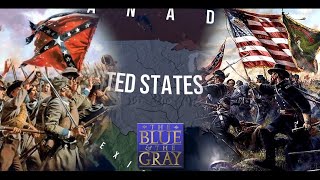 HOI4  The Blue and the Gray Timelapse [upl. by Anialam]