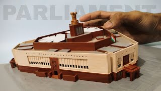 SANSAD BHAWAN  Making Parliament building with cardboard [upl. by Ecyal]