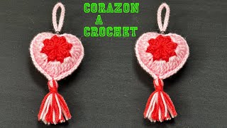 PASO A PASO PARA TEJER CORAZÓN A CROCHET [upl. by Latt]