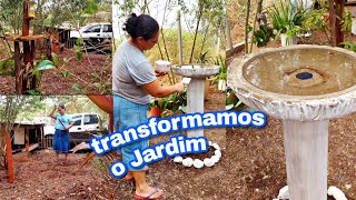 Transformamos o Jardim dos pássaros da nossa chácara  Tinha muito lixo e sujeira [upl. by Notsirt]