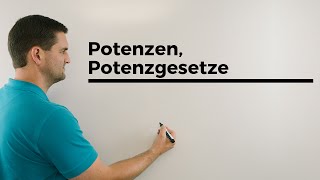 Potenzen Potenzgesetze Einfacher Beginn Potenz Basis Exponent  Mathe by Daniel Jung [upl. by Meehyrb]