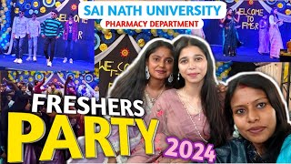 FRESHERS PARTY SAI NATH UNIVERSITY  Sai Nath University Pharmacy Department Freshers Party 2024 [upl. by Annawt]