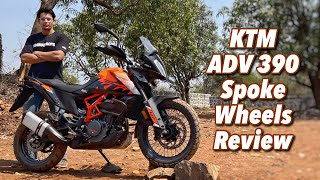 2023 KTM Adventure 390 Spoke Wheels Review  Better OffRoader [upl. by Akinirt]