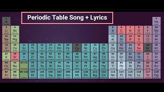 Periodic table song with Lyrics [upl. by Aluap]