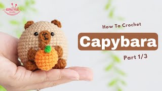 362  Amigurumi Capybara 13 Crochet Animals  Amigurumi Beginner Tutorial  AmivuiStudio [upl. by Aihsram]