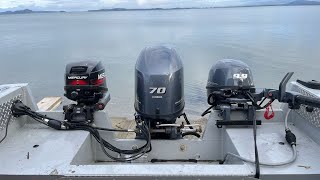 Which is faster Merc 8hp 2 stroke or Yamaha 99 4 stroke [upl. by Assilem747]