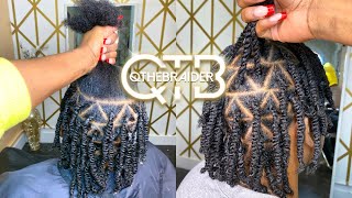 QTHEBRAIDER Men Triangle Part Double Strand Twists Easy amp Straight to the Point [upl. by Munro]