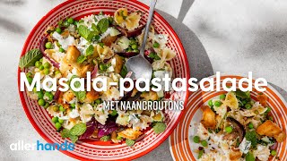 Masalapastasalade met naancroutons  Recept  Allerhande [upl. by Hsan]