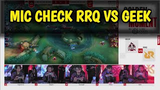 MIC CHECK RRQ VS GEEK MPL ID S14  RRQ Hoshi vs Geek Fam [upl. by Llorrac]