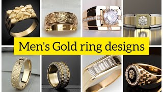 Most Attractive Stylish Mens Gold ring designs for Engagement wedding Trendz hub [upl. by Gothart628]