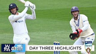 Handscomb Short lead Victorias dominant day at the G  Sheffield Shield 202122 [upl. by Hoes]