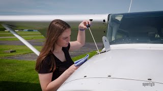 How to preflight the exterior of a Cessna 172  Sportys Private Pilot Flight Training Tips [upl. by Noyes]