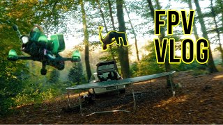 FPV Vlog  Trampolin im Herbstwald  Cinematic Herbst FPV Drone [upl. by Wiener136]